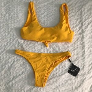 Zaful Golden Yellow Bikini Sz Medium